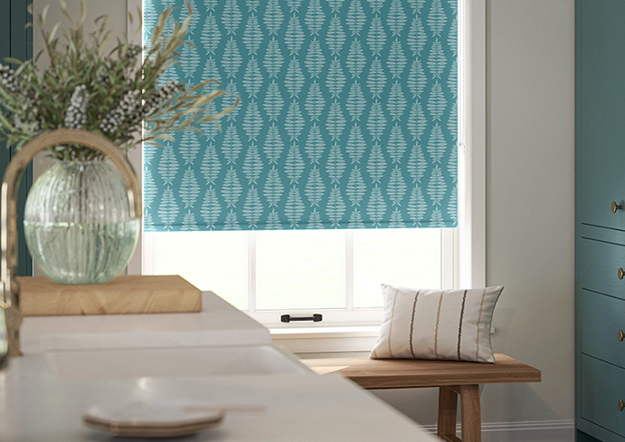 Fern Leaves, Petrol - Twist&Fit Roller Blind - Image 5